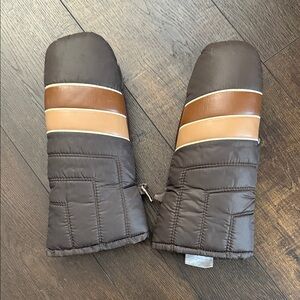 Vintage Leather Zero Mittens - Neutral Colors. Great condition